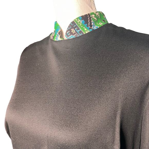 Vintage 70s Size Large Mod Maxi Dress Long Sleeve Evening Gown Modest Boho - Picture 6 of 11